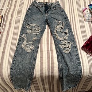 American eagle distressed baggy jean